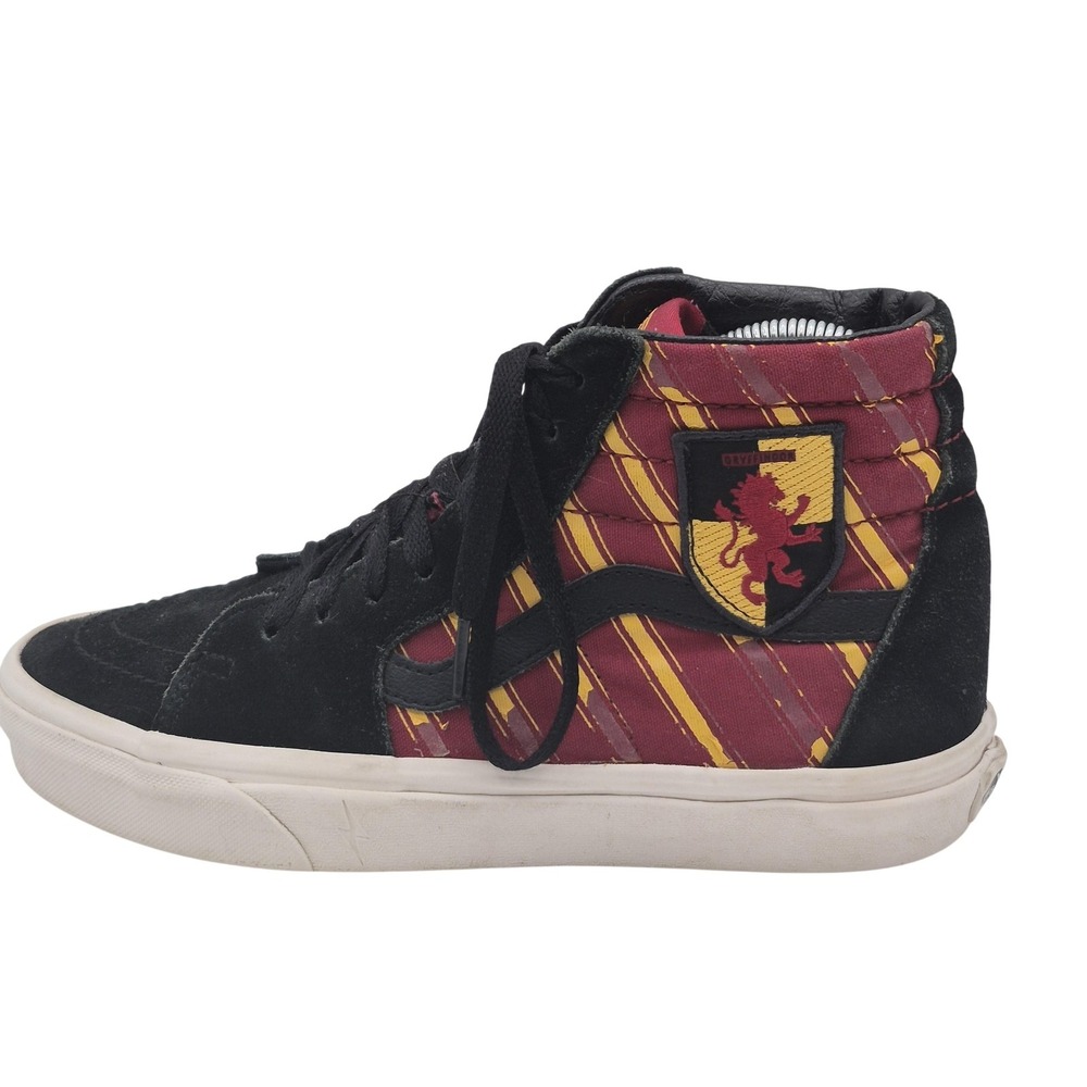 Vans Harry‎ Potter Gryffindor Sk8-Hi Shoes Mens Size 6.5 Black Suede High Top